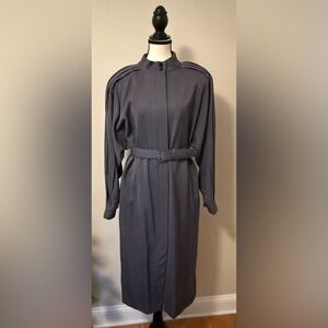 Pearl C Wool Charcoal Long Sleeve Dress from Hong Kong